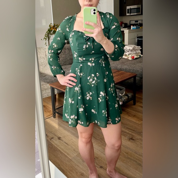 NWT Abercrombie & Fitch portrait neck mini dress - Picture 4 of 6